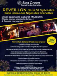 DÎNER SPECTACLE CABARET POUR LE RÉVEILLON DE LA SAINT SYLVESTRE DOMAINE HÔTELIER DES GRENETTES