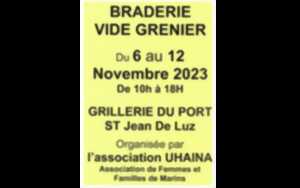 Braderie vide grenier de l'association Uhaina