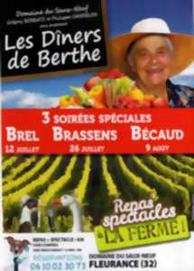 LES DINERS DE BERTHE, REPAS SPECTACLE A LA FERME : JACQUES BREL