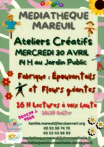 photo Ateliers créatifs: fabrication d'épouvantails et fleurs géantes