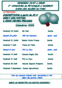 CONCOURS DE PÉTANQUE