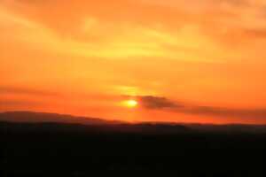 Coucher de soleil sur la garrigue