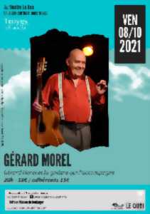 Gérard Morel et la guitare qui l'accompagne