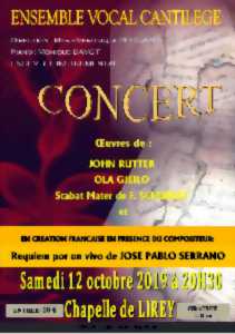 Concert de l'ensemble vocal et instrumental Cantilège