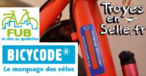photo Marquage Bicycode - Cycles Chailley