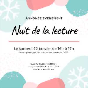 Nuit de la lecture, soirée d'échanges à la Médiathèque Airvaudais-Val du Thouet
