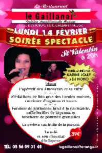 photo Soirée spectacle St-Valentin au Gallanaï