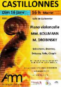 photo Concert de la pianiste Marie-Martine Bollmann et du violoncelliste Mark Drobinsky