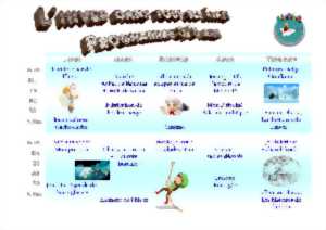 photo Programme des vacances de février pour les 3/5 ans