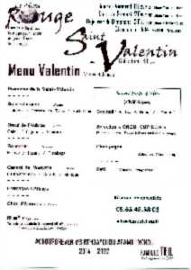 photo Repas de la St Valentin  au restaurant le Chou Rouge