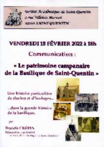 photo Conférence - Le patrimoine campanaire de la Basilique de Saint-Quentin