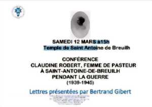 photo Conférence : Claudine Robert, femme de pasteur