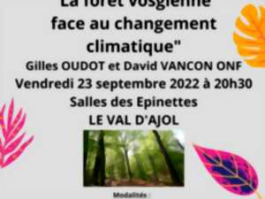 CONFÉRENCE 'LA FORÊT VOSGIENNE FACE AU CHANGEMENT CLIMATIQUE',