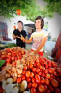 photo Marché gourmand, dans le cadre de la fête de Montvalent.