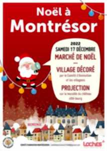Noël à Montrésor  : Décorations de Noël, fenêtres en fête, mapping