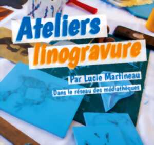 Atelier linogravure par Lucie Martineau