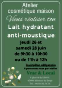 photo Atelier cosmétiques maison - Lait hydratant anti-moustique