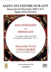 photo Polyphonies et miracles - Ensemble vocal Unda Maris