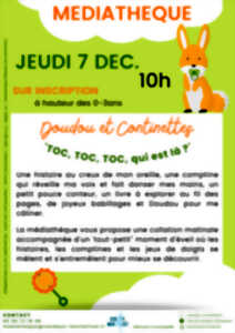 photo Doudou et Continette - Lectures et collation matinale. Sur inscription (0-3 ans)