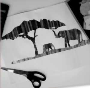 Atelier créatif en noir et blanc