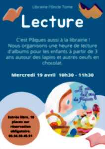 Lecture d'albums pour les enfants à partir de 3 ans (10 places sur réservation obligatoire)