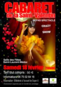 Repas spectacle Cabaret de la St Valentin à Saint-Laurent-Médoc
