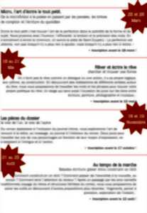 STAGE D'ÉCRITURE - LES PIÈCES DU DOSSIER