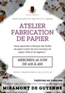 Atelier fabrication de papier