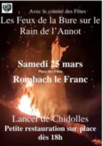 Les feux de la bure sur le Rain de l'Annot