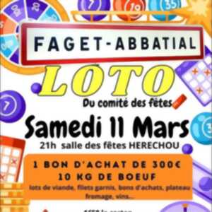 LOTO DU COMITÉ DES FÊTES À FAGET-ABBATIAL