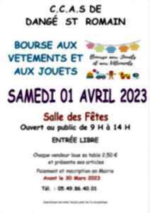 BOURSE AUX VÊTEMENTS ET AUX JOUETS - 01/04 - CCAS
