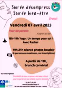 Soirée décompress et soirée bien-être pour les parents