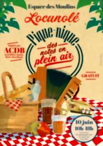 Pique-nique des notes en plein air