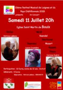 photo 13ème Festival Musical de Laignes et du pays Châtillonnais 2026- Une voix Un violon Un piano