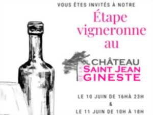 ETAPE VIGNERONNE AU CHÂTEAU SAINT JEAN DE LA GINESTE