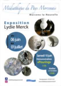 Lydie Merck expose - Sculptures fil de fer et pouring