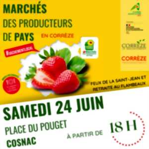 Marché des Producteurs de Pays de Cosnac et feu de la St Jean