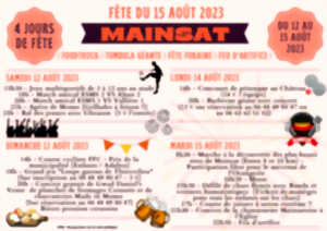 Fête du 15 août à Mainsat