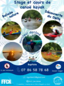 Stage et cours de canoë kayak.