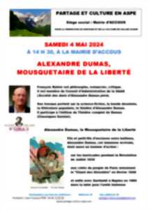 photo Conférence partage et culture : Alexandre Dumas, mousquetaire de la liberté