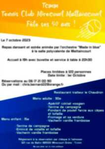 REPAS DANSANT : TENNIS CLUB MIRECOURT MATTAINCOURT FÊTE SES 50 ANS