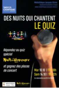 Des nuits qui chantent : le quiz !