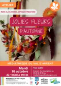 Atelier à la Médiathèque : jolies fleurs d'automne