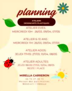 photo Ateliers Ados Dessins Arts Plastiques de Mirella