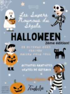 photo Halloween avec les supers nounous du Ségala