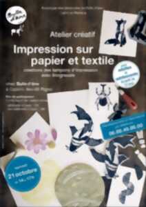 Atelier créatif d'impression sur papier et textile