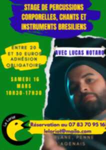 Stage de percussions corporelles, chants et instruments brésiliens
