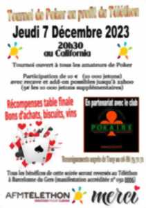 Tournoi de poker au profit du Téléthon