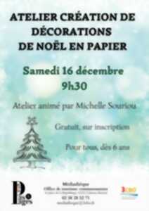 Atelier création de décorations de Noël en papier