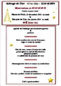 Menu de fêtes à l'Auberge du Fort